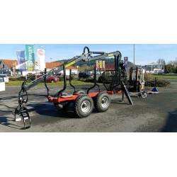 Rückewagen Holzwagen Möre Maskiner 7t mit Kran 5,4m Teleskop