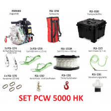 Forstseilwinde / Spillwinde / Seilwinde SET PCW5000 HK Forstwirtschaft- Benzinwinde