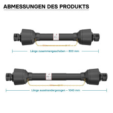 Gelenkwelle 53 - 75 cm Zapfwelle Antriebswelle Traktor